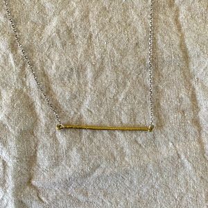 Silpada delicate silver & bronze necklace